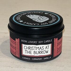 Frostbeard Studios Book Candle "Christmas At The Burrow" Harry Potter New A2